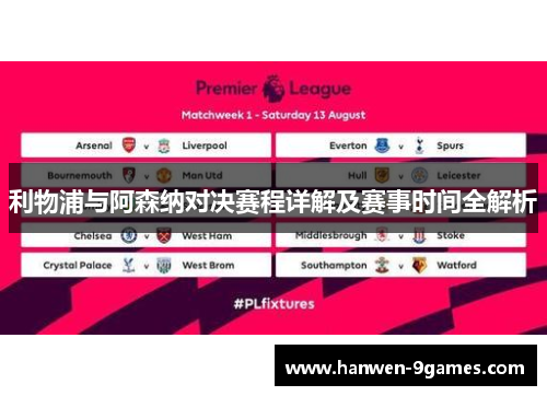 利物浦与阿森纳对决赛程详解及赛事时间全解析 利物浦与阿森纳对决赛程详解及赛事时间全解析